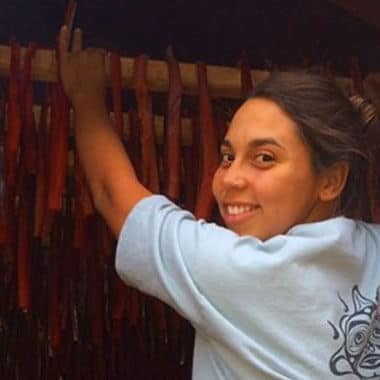 Kaylene drying fish